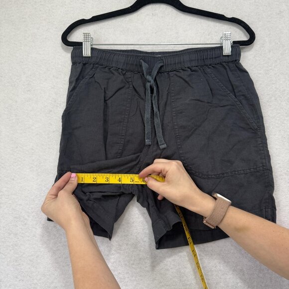 Bridge & Burn Shorts Womens Small Gray Linen Organic Cotton Sustainable Pockets - Picture 4 of 10